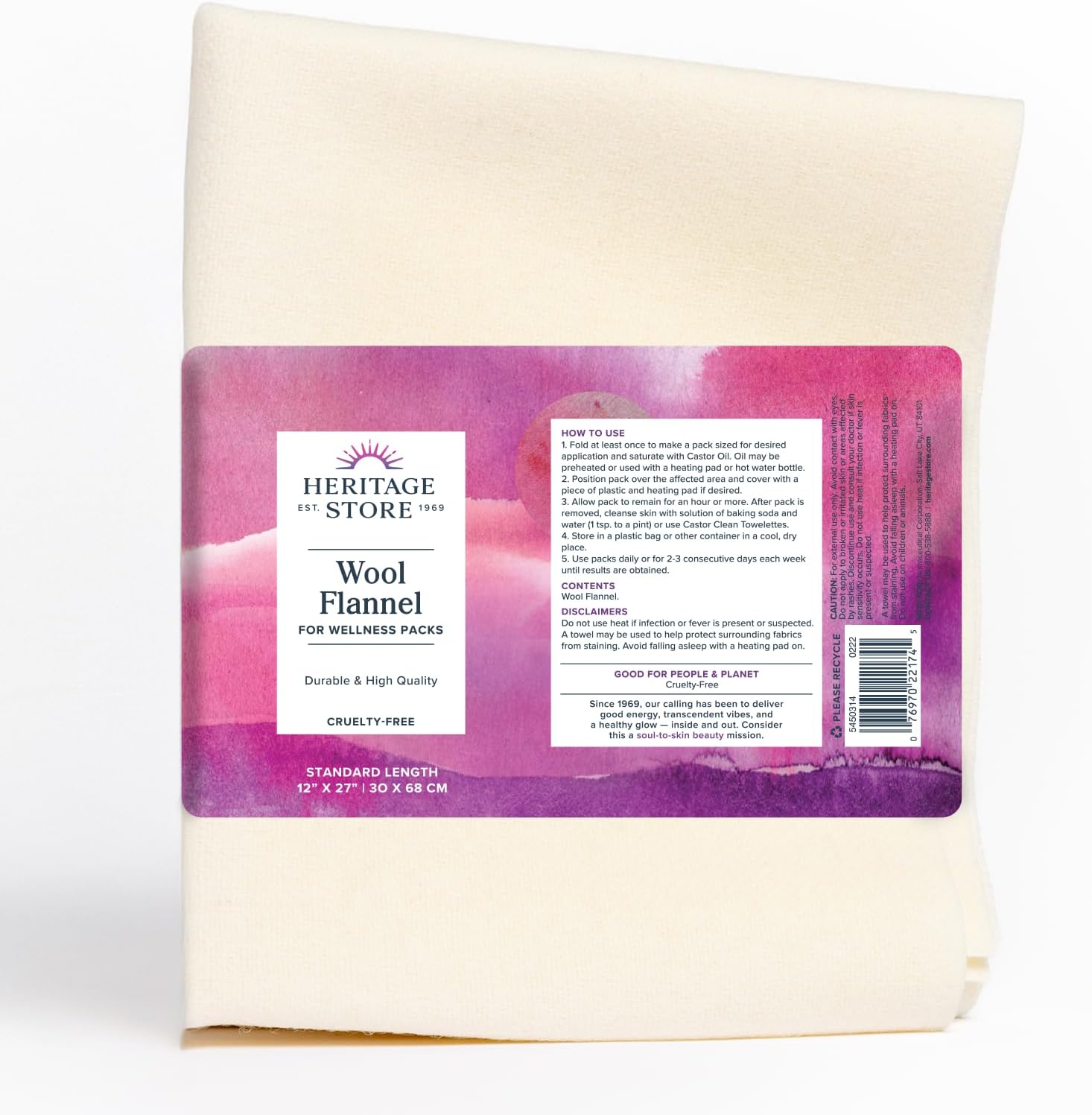 Heritage Store Wool Flannel 12 x 27 inch