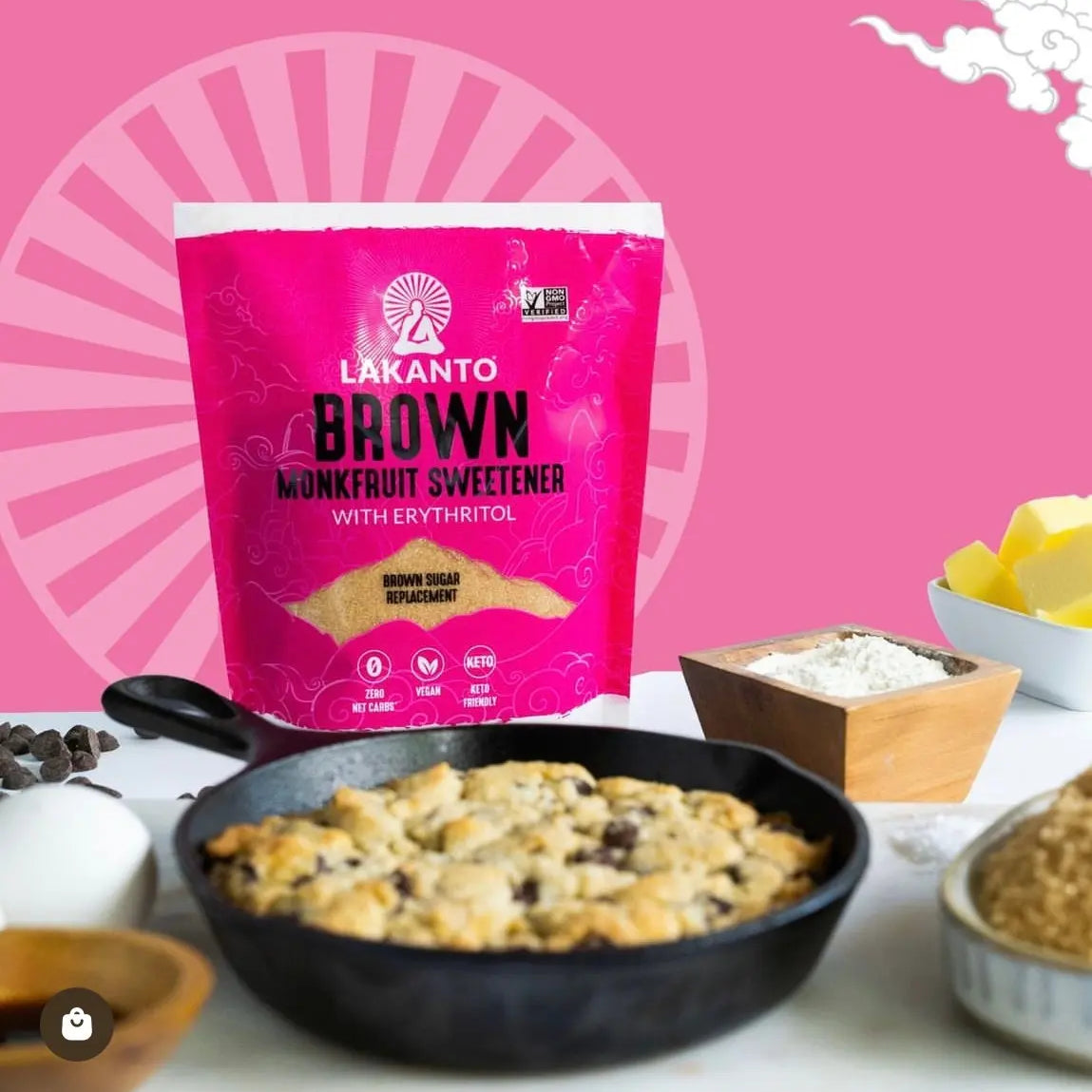 Lakanto Brown Monkfruit Sweetener Brown Sugar Replacement 200g lifestyle