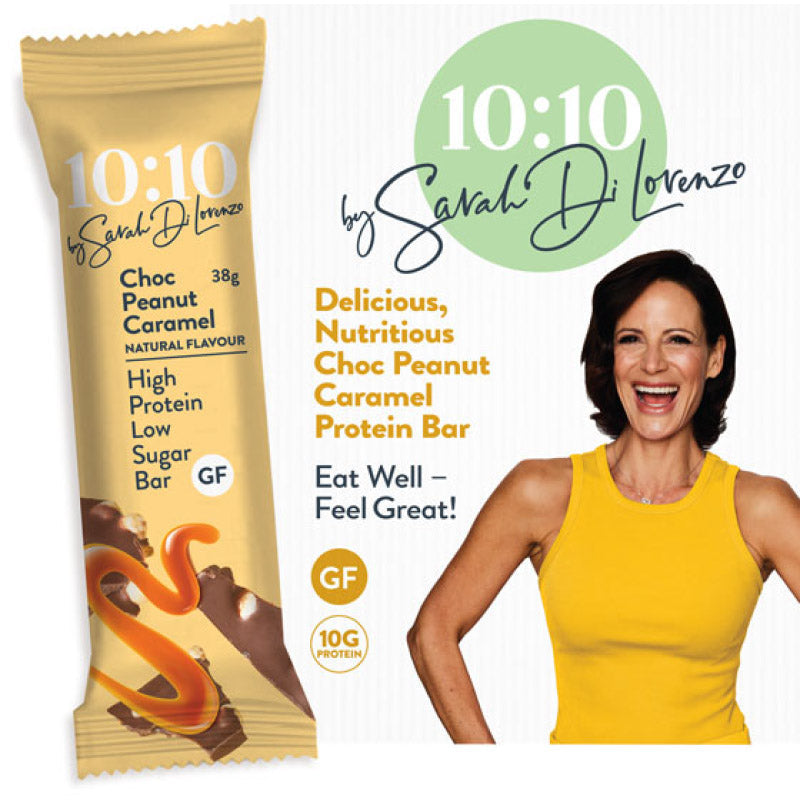 10:10 SDL Protein Snack Bar by Sarah Di Lorenzo- Choc Peanut Caramel 14 x 38g