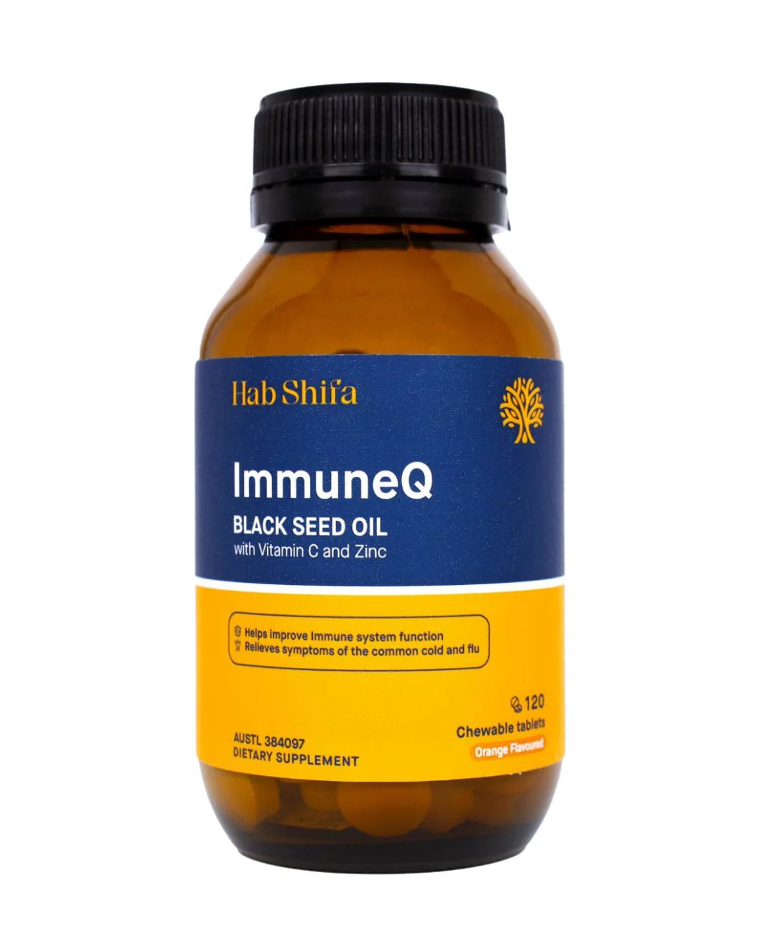 Hab Shifa ImmuneQ Organic Black Seed Tablets 120 Tabs