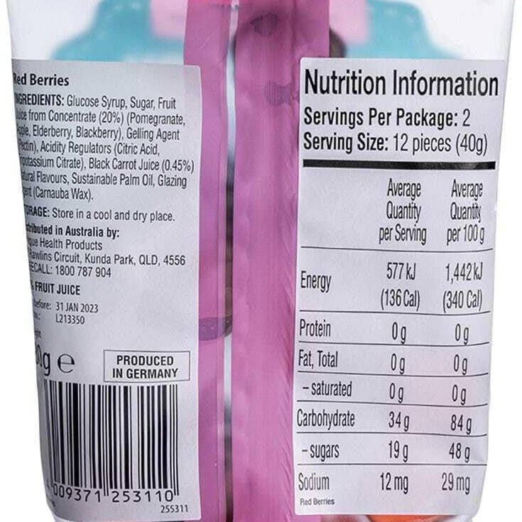 J Luehders Sweets J Luehders Soft Vegan Candy Red Berries 5 x 80g