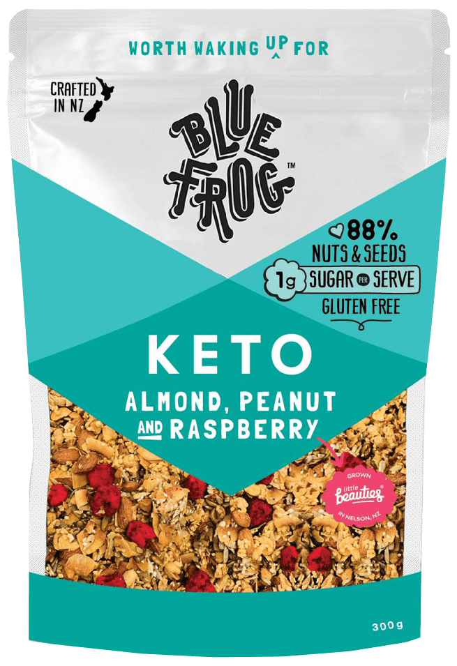 Blue Frog Keto Cereal - Almond Peanut & Raspberry 300g