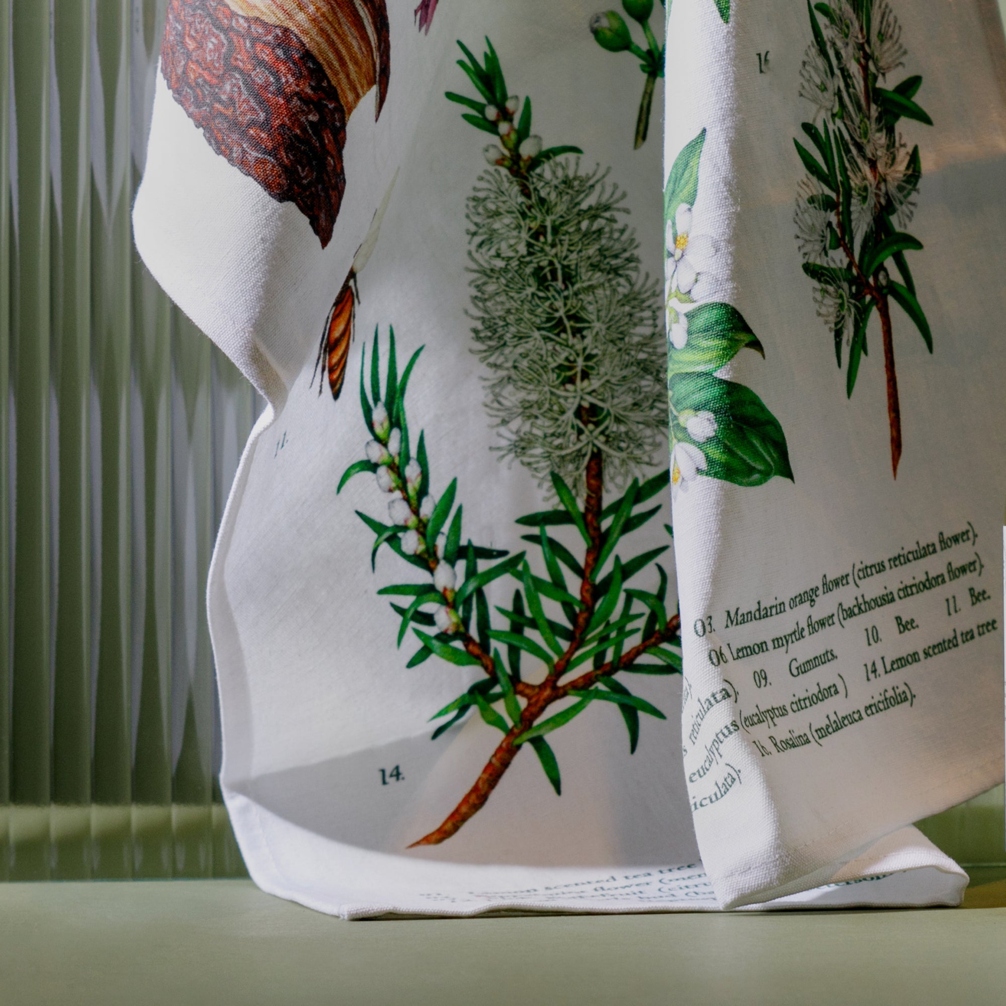 Koala Eco Terra Botanica Tea Towel styled kitchen lifestyle image