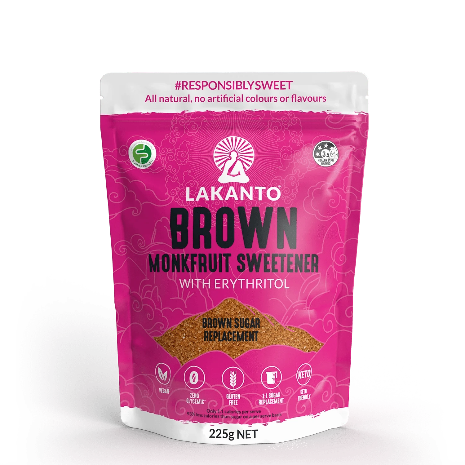 Lakanto Monk Fruit Sweetener 225g Lakanto Brown Monkfruit Sweetener 1:1 Brown Sugar Substitute