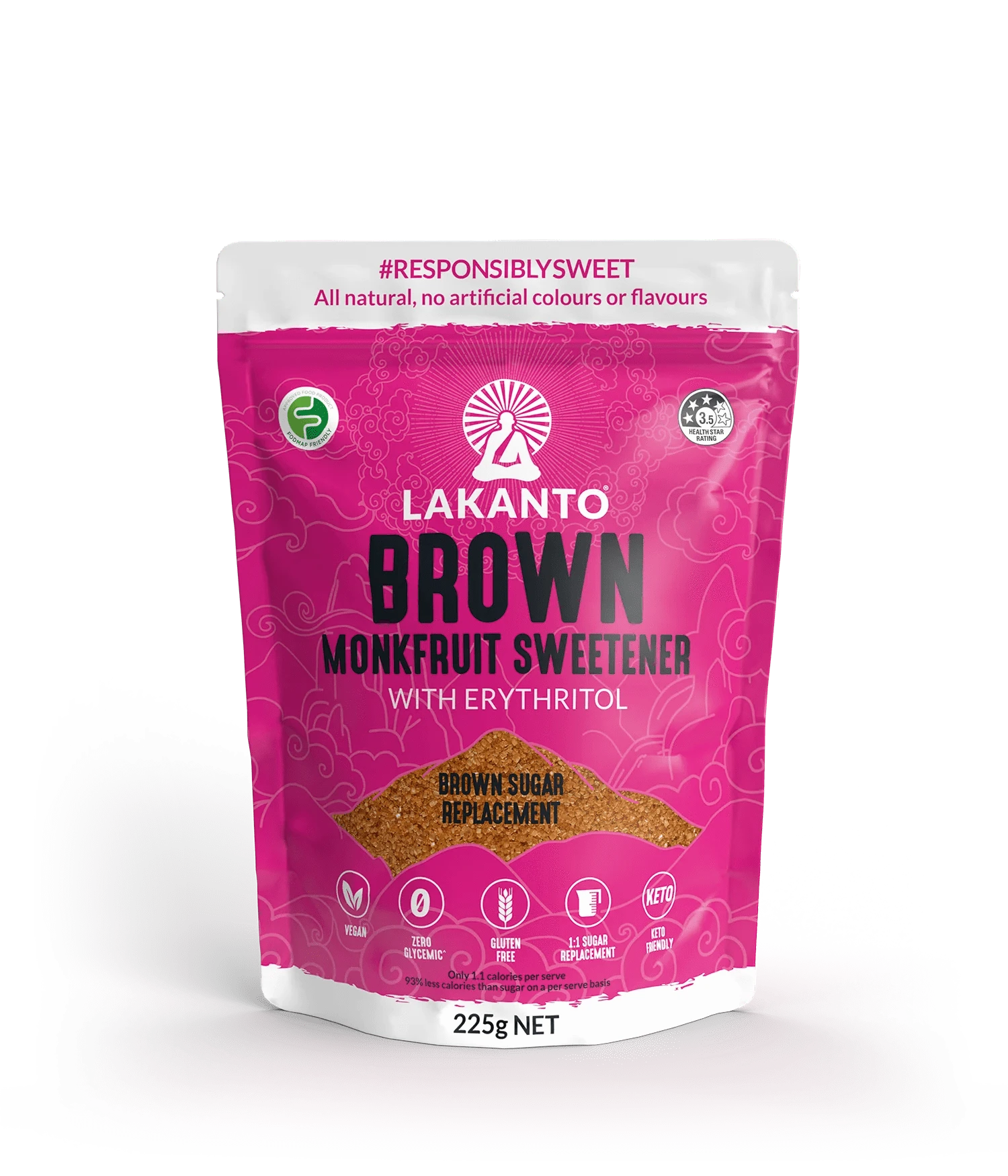 Lakanto Monk Fruit Sweetener 225g Lakanto Brown Monkfruit Sweetener 1:1 Brown Sugar Substitute