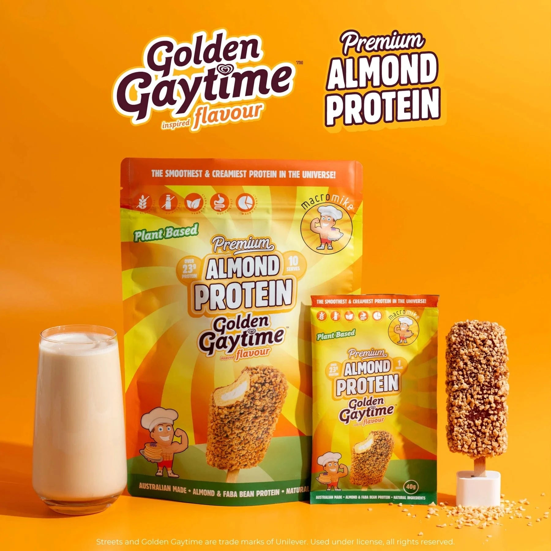 Macro Mike Baking Mixes Macro Mike x Golden Gaytime Almond Protein 400g