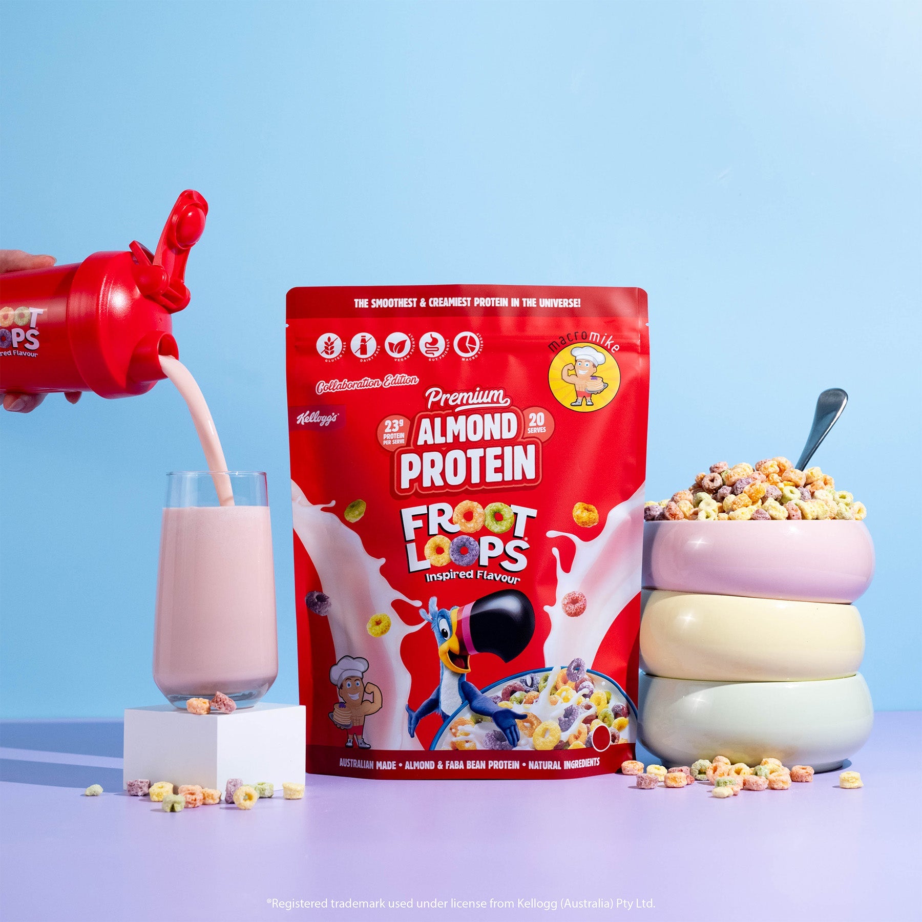 Macro Mike x Kellogg's Premium Almond Protein Froot Loops Inspired 400g