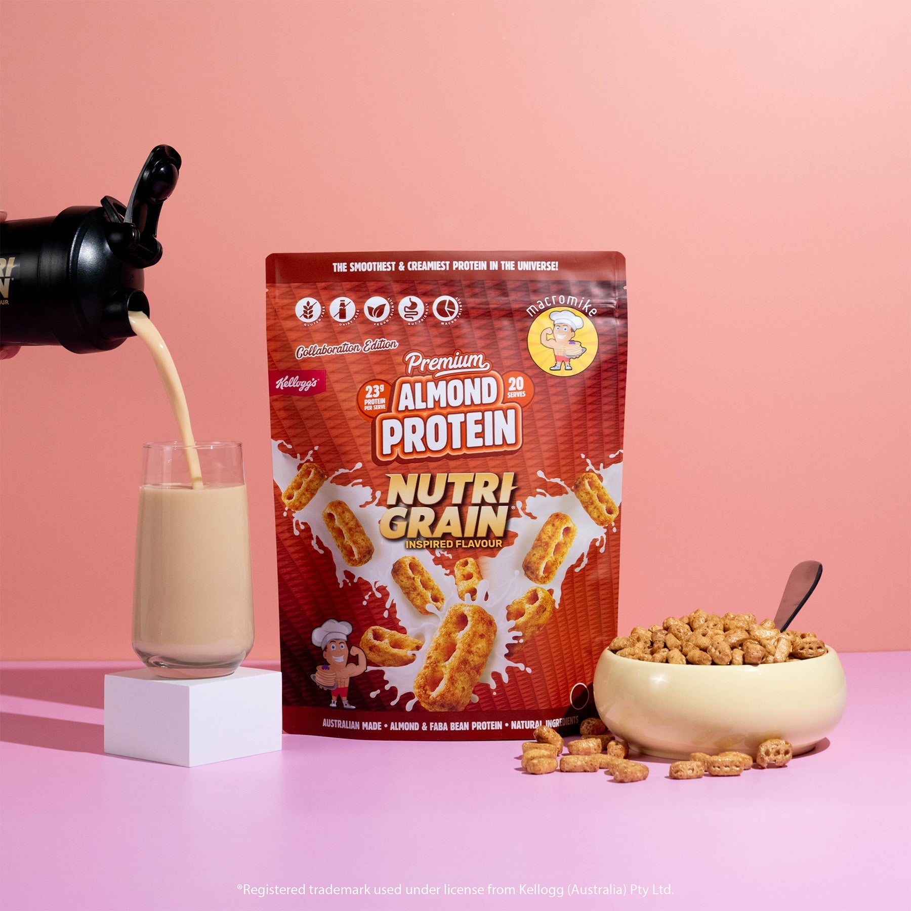 Macro Mike x Kellogg's Premium Almond Protein Nutri-Grain Inspired 400g