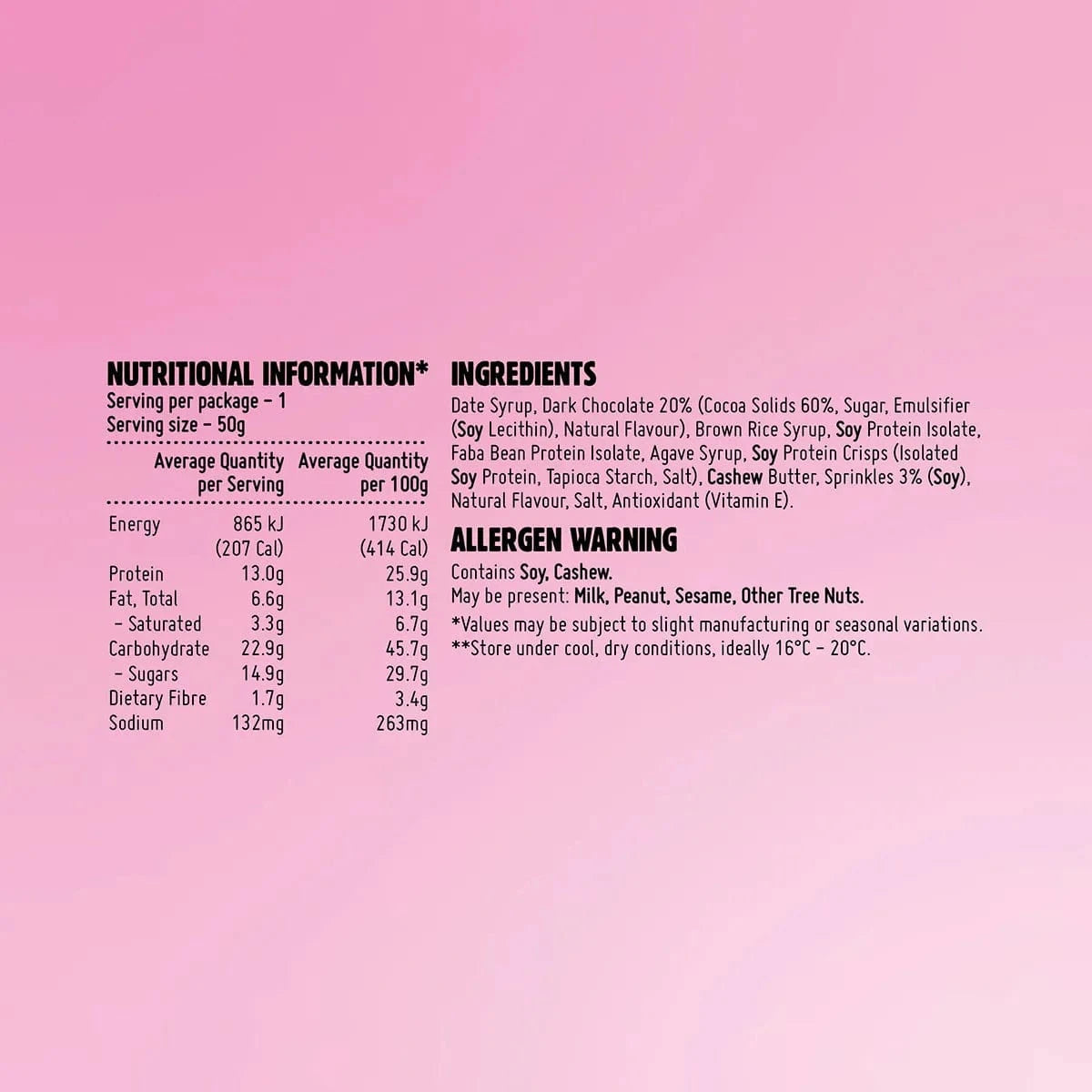 Macro Mike Snack Foods Macro Mike Protein Indulgence Bar Chocolate Birthday Cake 12x50g