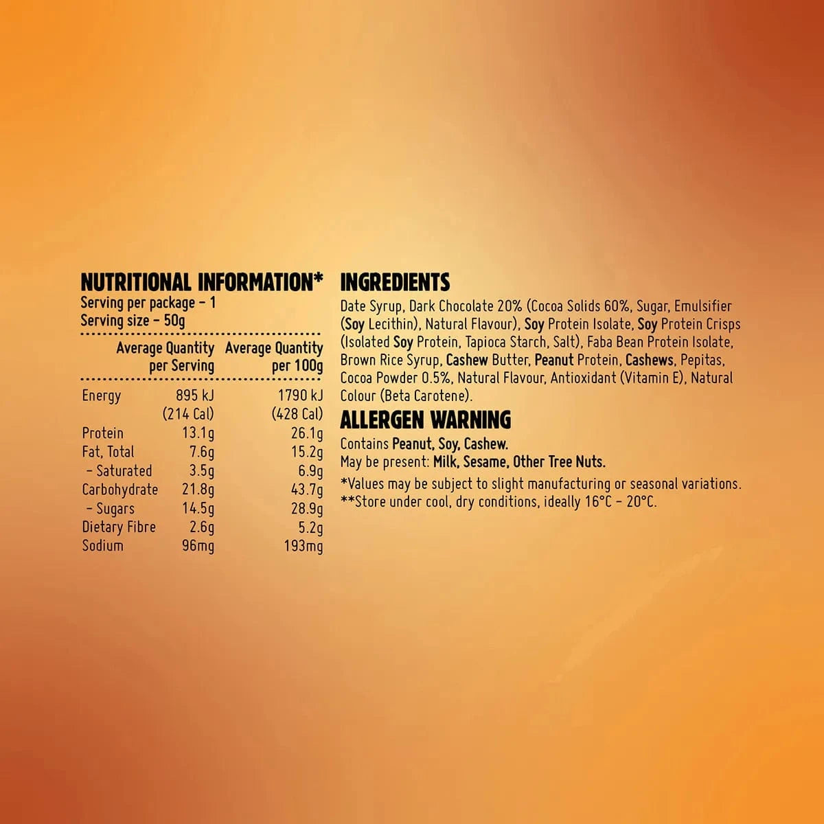 Macro Mike Snack Foods Macro Mike Protein Indulgence Bar Peanut Choc Caramel Crunch 12x50g