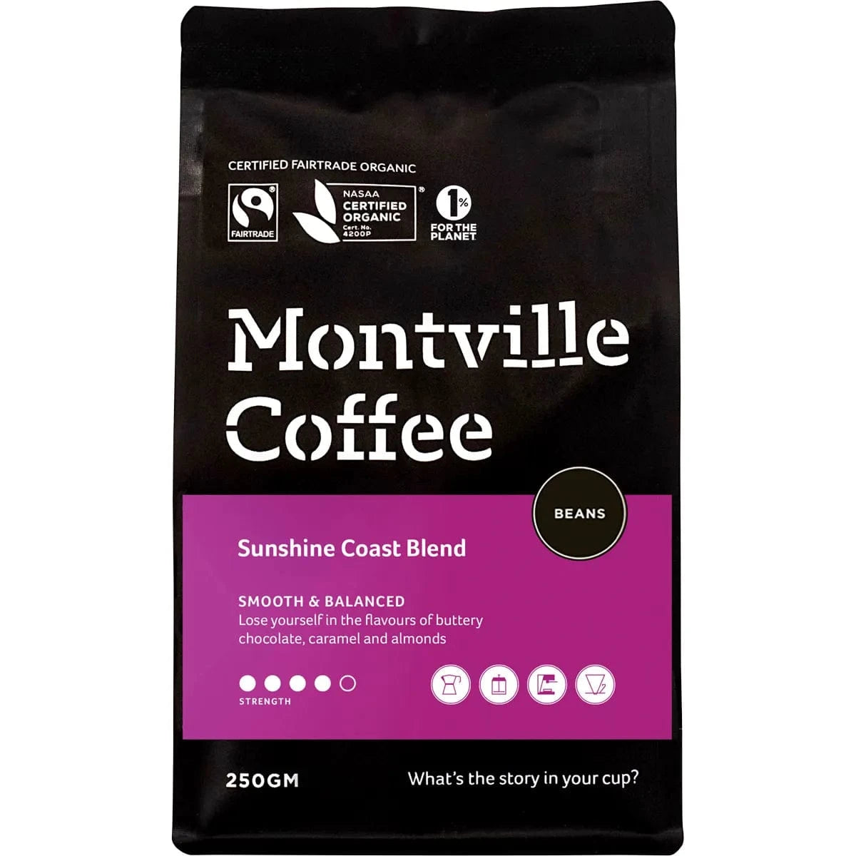 Montville Coffee Coffee Coffee Beans 250g Montville Coffee Sunshine Coast Blend