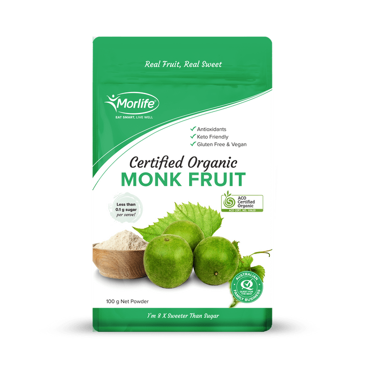 Morlife Monk Fruit Sweetener Morlife Organic Nature's Sweetener Monk Fruit 100g