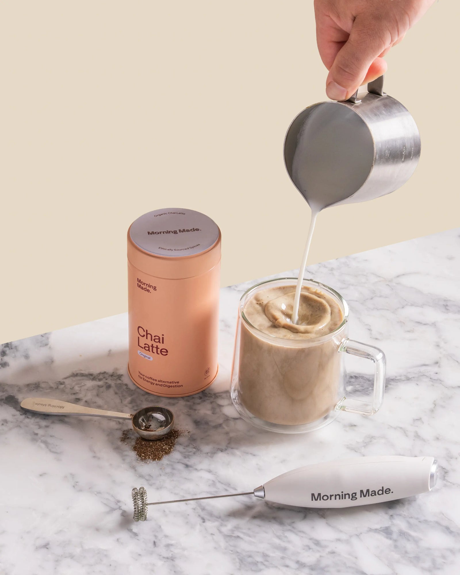Morning Made Original Chai Latte 300g official preparation lifestyle image