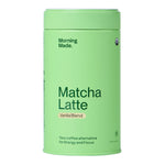 Morning Made Vanilla Matcha Latte 300g — exact front canister image