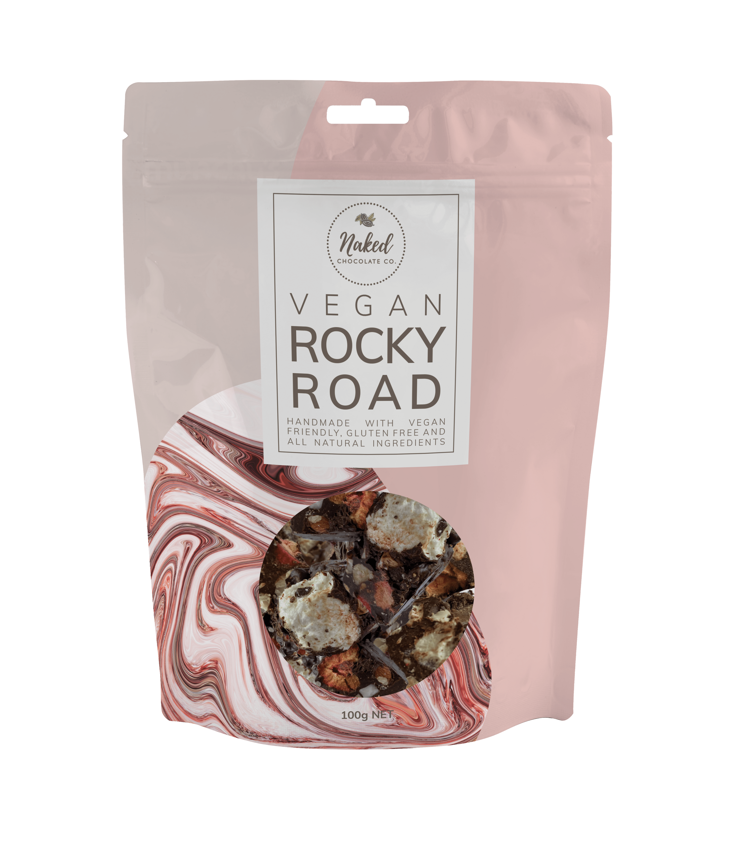 Naked Chocolate Co Snack Foods Naked Chocolate Co Vegan Rocky Road Dark Chocolate 100g
