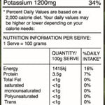Natural Evolution Green Banana Baking Flour 454g — official nutrition and ingredients panel
