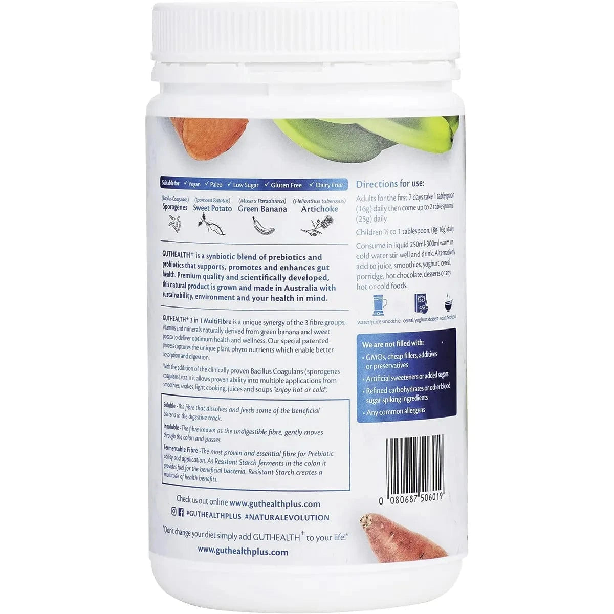 Natural Evolution Vegan Protein Multi-Fibre Natural Evolution GH+ Prebiotics + Probiotics 3-in-1 Multifibre