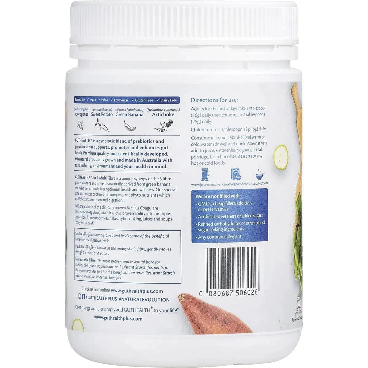 Natural Evolution Vegan Protein Multi-Fibre Natural Evolution GH+ Prebiotics + Probiotics 3-in-1 Multifibre