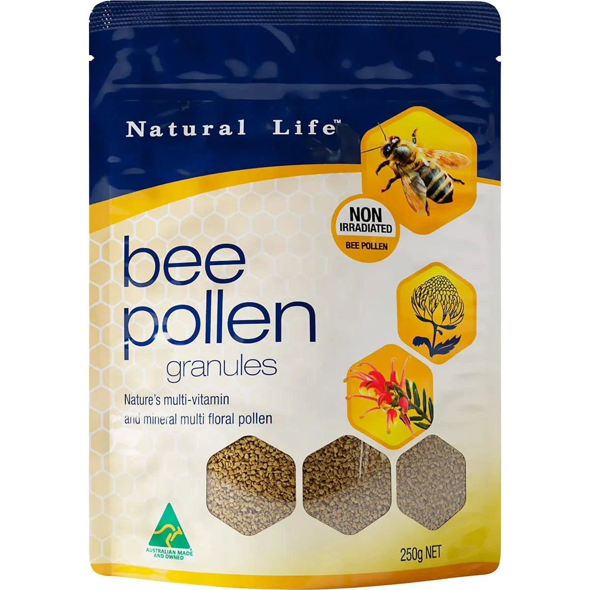 Natural Life Vitamins & Supplements Natural Life Bee Pollen Granules 250g