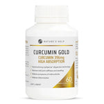 Nature's Help Vitamins & Supplements 1 Bottle Nature's Help Curcumin Gold Curcumin 396mg High Absorption 60 Capsules