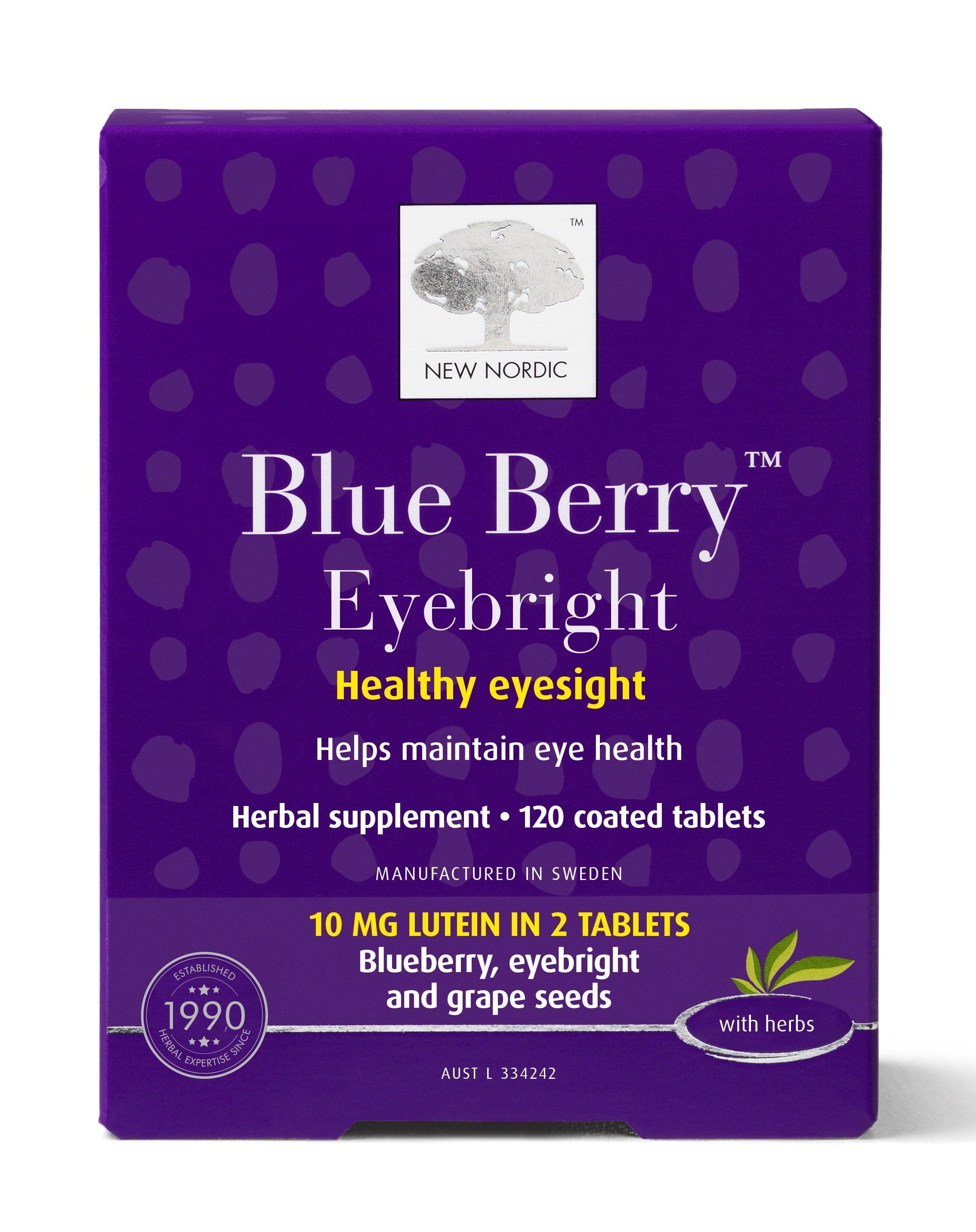 New Nordic Vitamins 60 Tablets New Nordic Blue Berry Eyebright