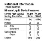Nirvana Monk Fruit Sweetener Nirvana Liquid Stevia Cinnamon 50ml