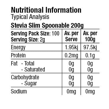 Nirvana Monk Fruit Sweetener Nirvana Stevia & Erythritol Sweetener Stevia Slim Spoonable