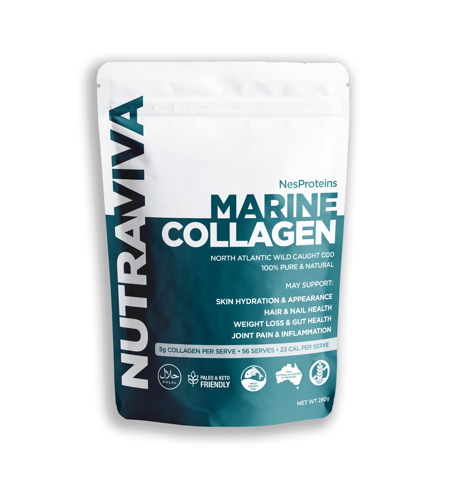 Nutraviva Vitamins & Supplements Nutraviva Marine Collagen 280g Unflavoured