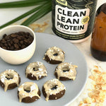 Nuzest Clean Lean Protein Coffee Coconut MCT with protein donuts