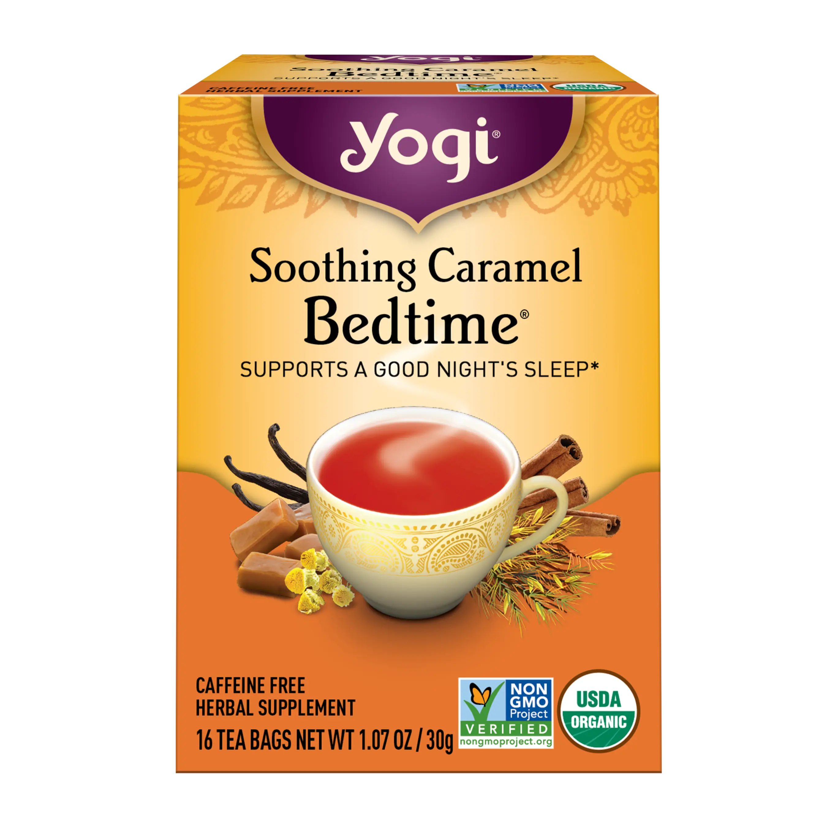 Yogi Herbal Tea Bags Soothing Caramel Bedtime 16pk