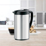Oggi Oval Stainless Steel Carafe 1L with coffee lifestyle image