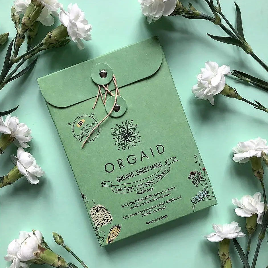 Orgaid Organic Sheet Mask Greek Yogurt, Anti-Aging + Vitamin C 6 x 24ml