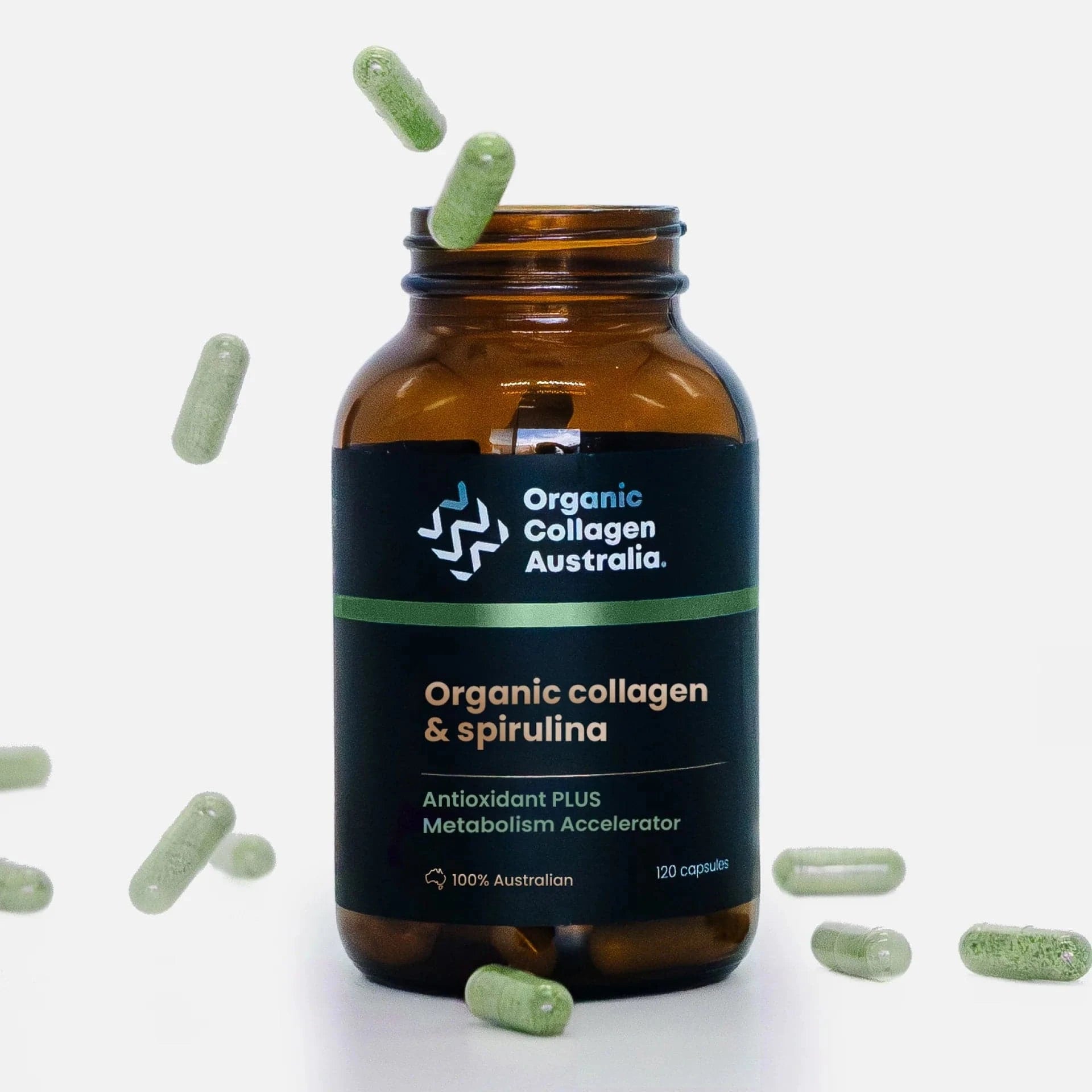 Organic Collagen Australia Immune Capsules Organic Collagen Australia Organic Collagen & Spirulina 120 capsules