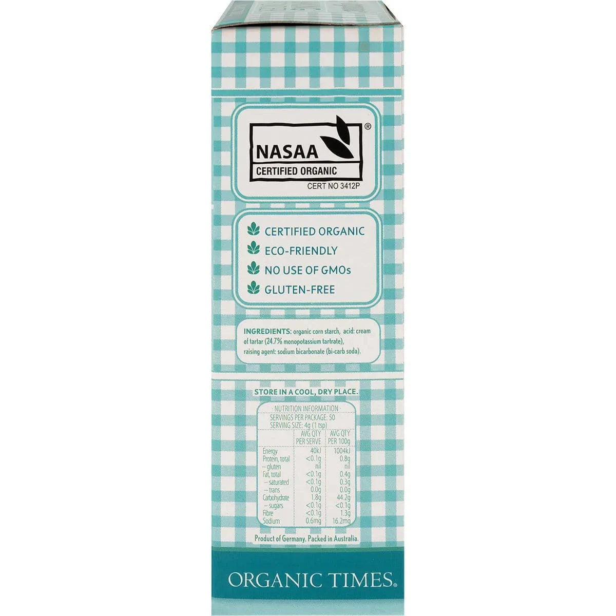 Organic Times Baking Mixes Organic Times Baking Powder 200g