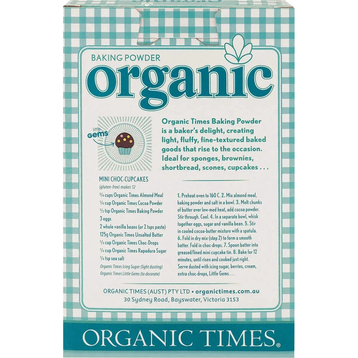 Organic Times Baking Mixes Organic Times Baking Powder 200g