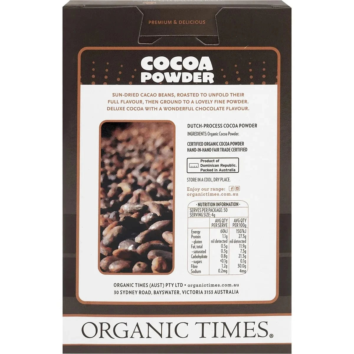 Organic Times Baking Mixes Organic Times Cocoa Powder