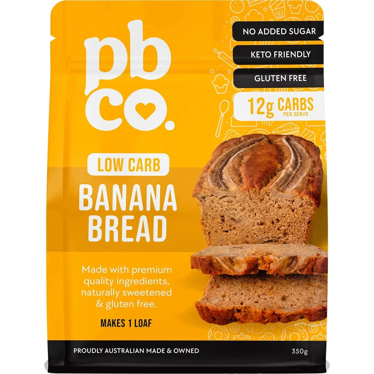 PBCO Baking Mixes PBCO Banana Bread Low Carb 350g