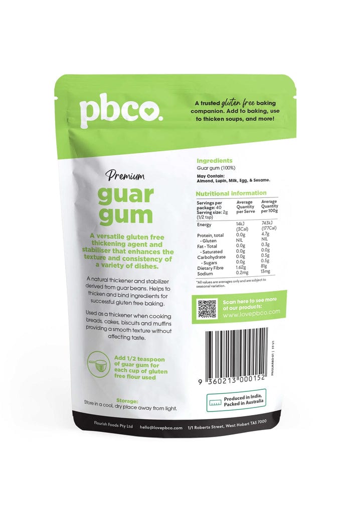 PBCO Baking Mixes PBCO Guar Gum Premium 80g