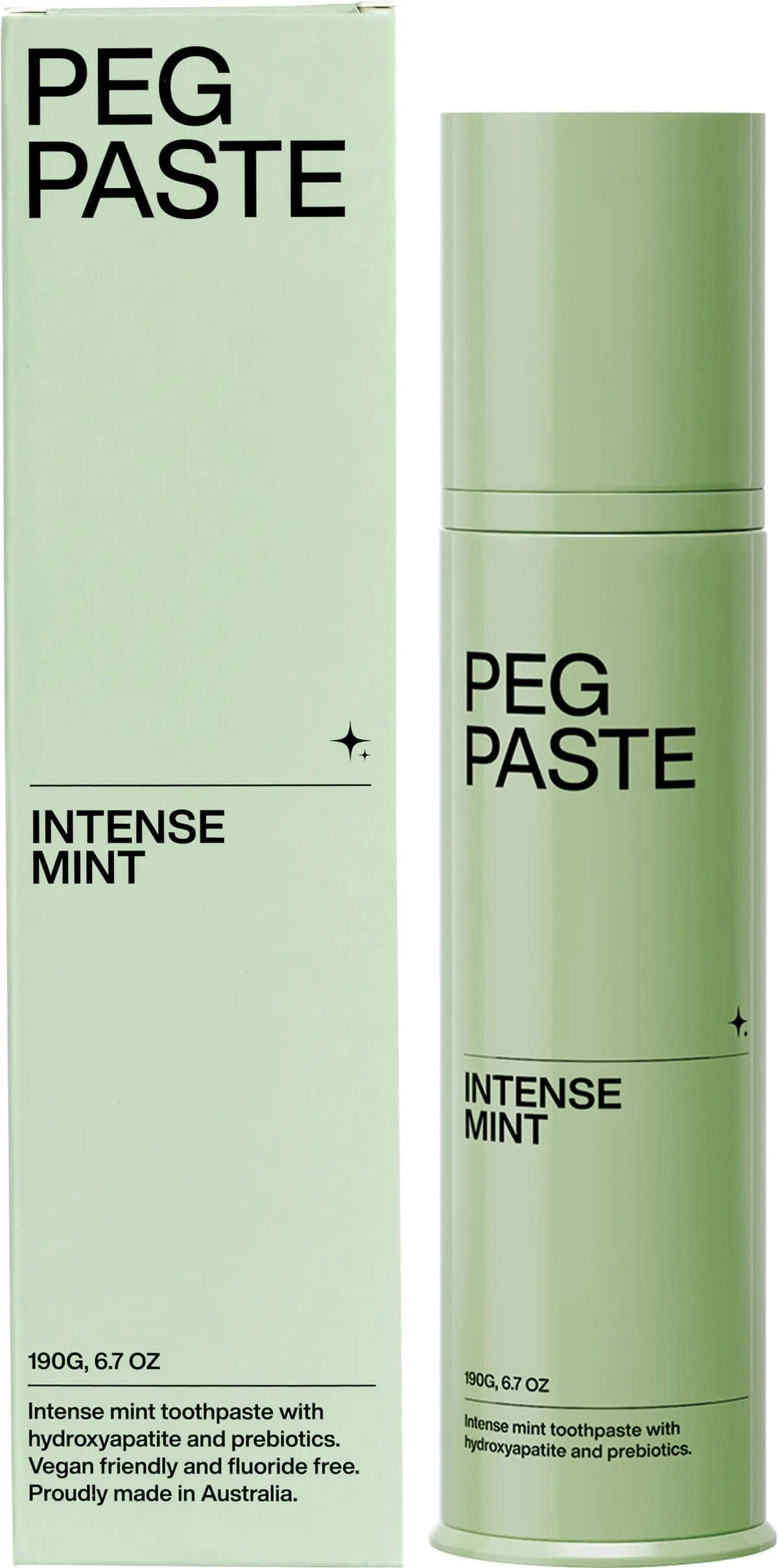 Peg Paste Vitamins & Supplements Peg Paste Natural Toothpaste with Hydroxyapatite Intense Mint 190g