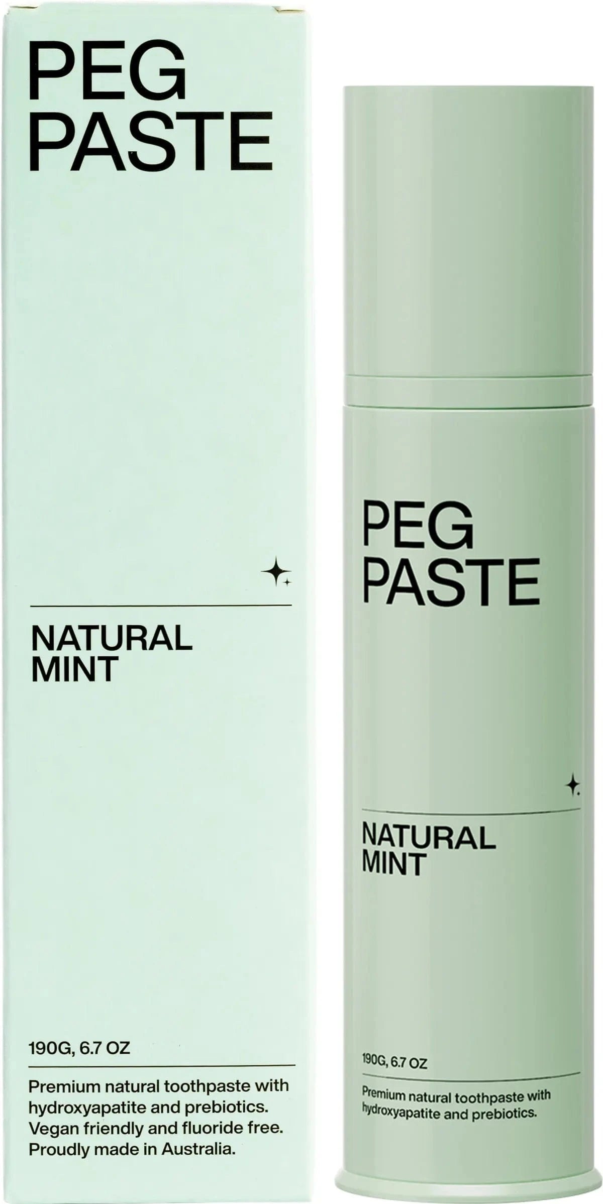 Peg Paste Vitamins & Supplements Peg Paste Natural Toothpaste with Hydroxyapatite Natural Mint 190g