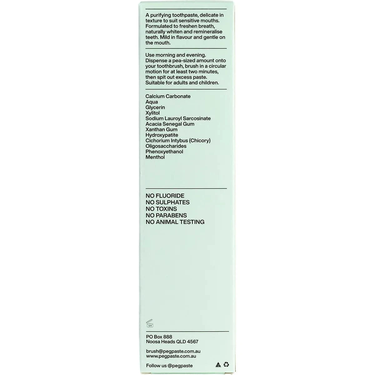 Peg Paste Vitamins & Supplements Peg Paste Natural Toothpaste with Hydroxyapatite Natural Mint 190g