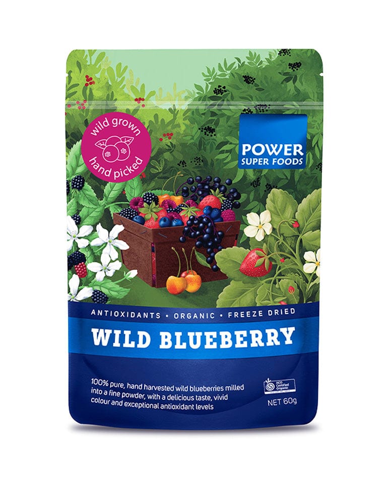 Power Super Foods Cooking & Baking Ingredients 180g Power Super Foods Wild Blueberry Powder Cert Org