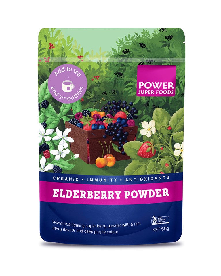 Power Super Foods Cooking & Baking Ingredients 60g Power Super Foods Elderberry Powder Certified Organic