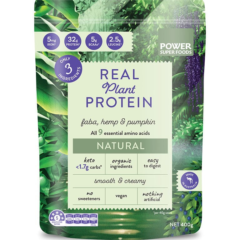 Power Super Foods Cooking & Baking Ingredients Power Super Foods Real Plant Protein - Natural 400gm