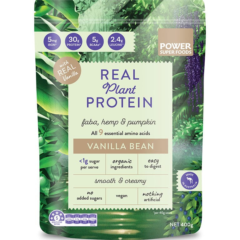 Power Super Foods Cooking & Baking Ingredients Power Super Foods Real Plant Protein - Vanilla Bean 400gm