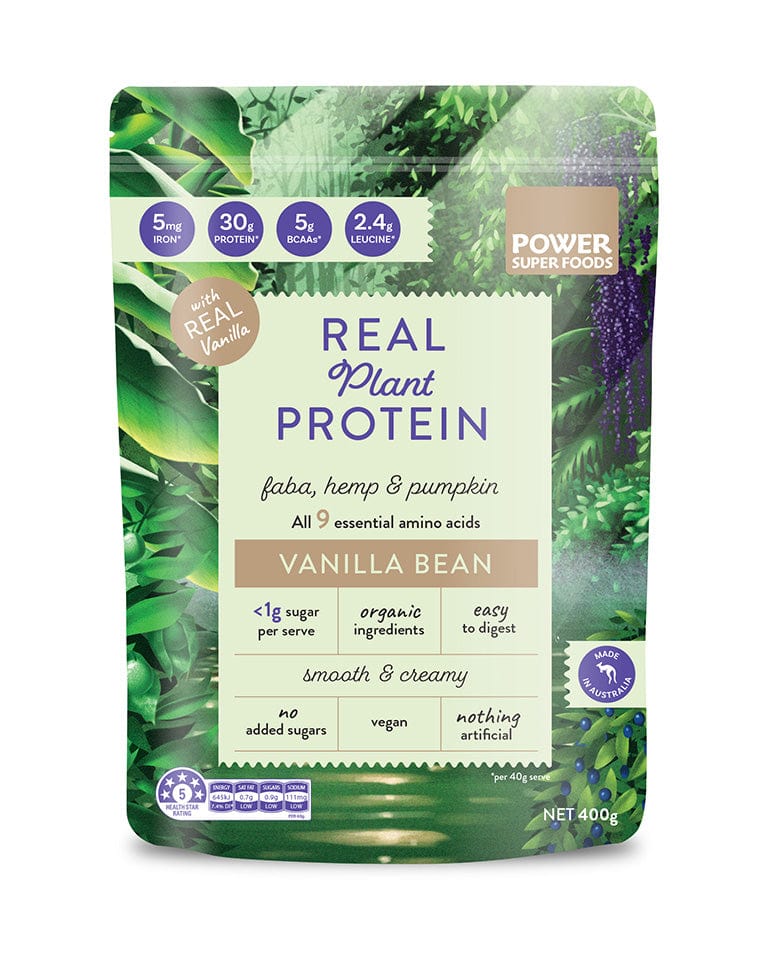 Power Super Foods Cooking & Baking Ingredients Power Super Foods Real Plant Protein - Vanilla Bean 400gm