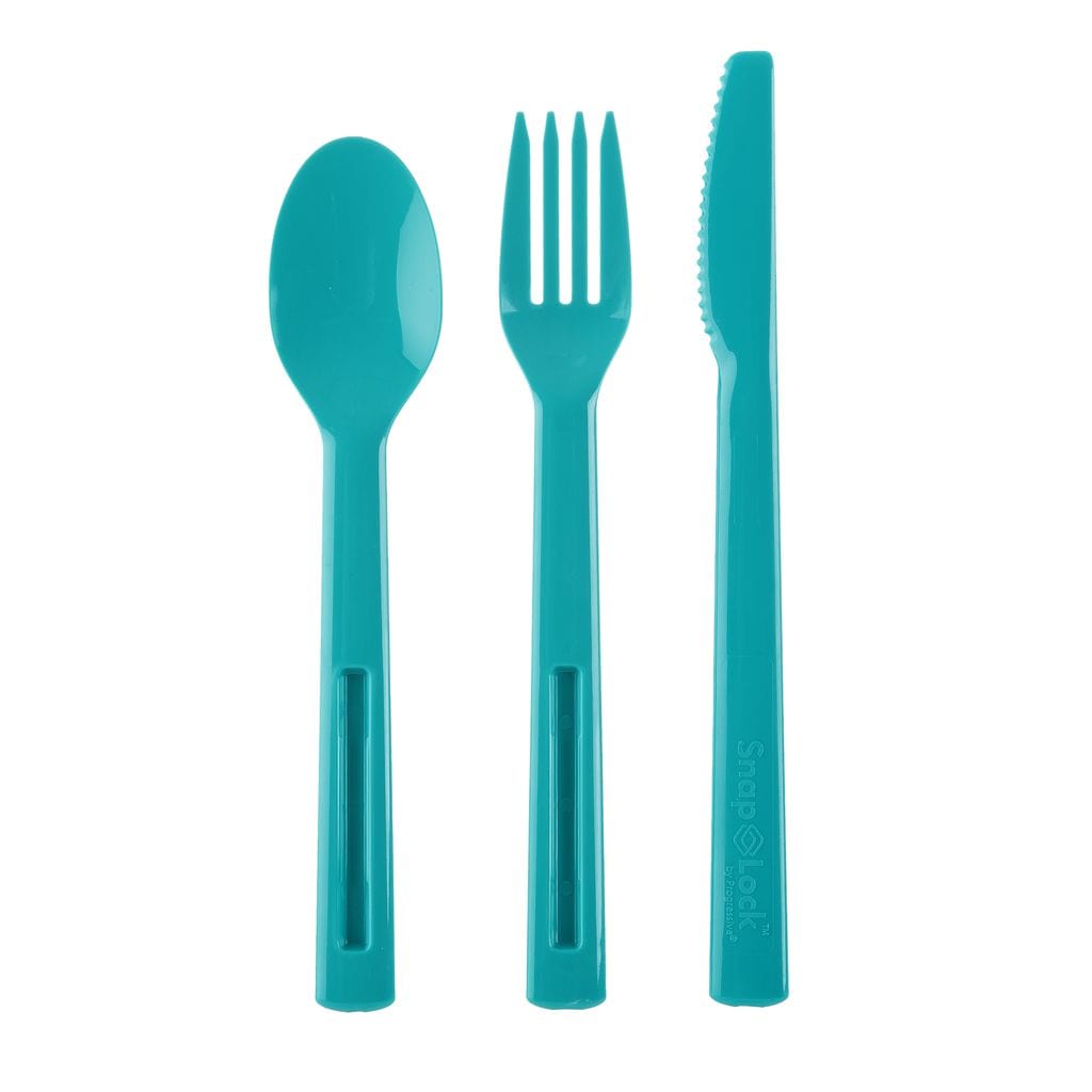 Progressive Cutlery Set Progressive Snap Lock 3 Piece Utensil Set To Go (Colour selected randomly)