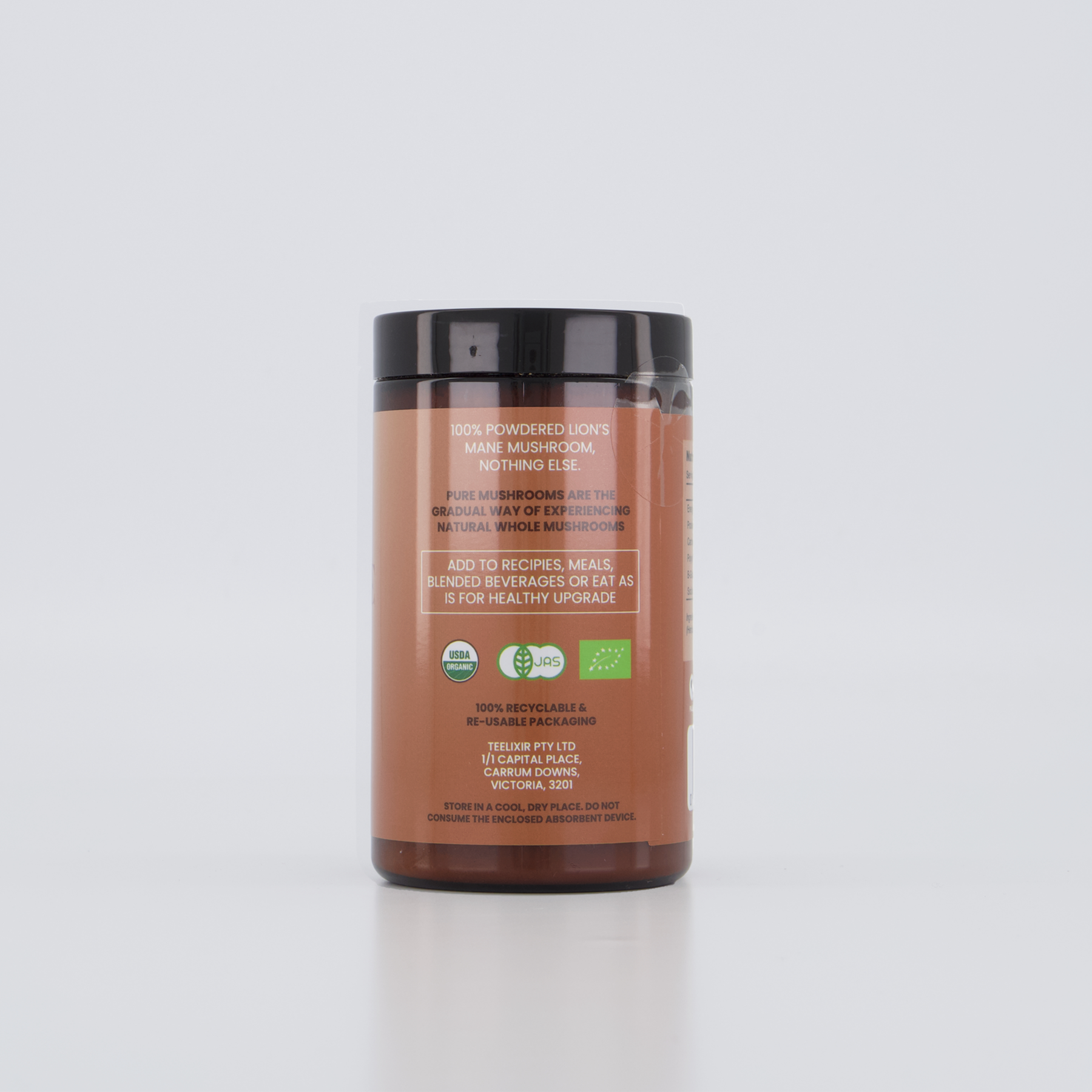 Teelixir Organic Pure Lion's Mane Mushroom 100g