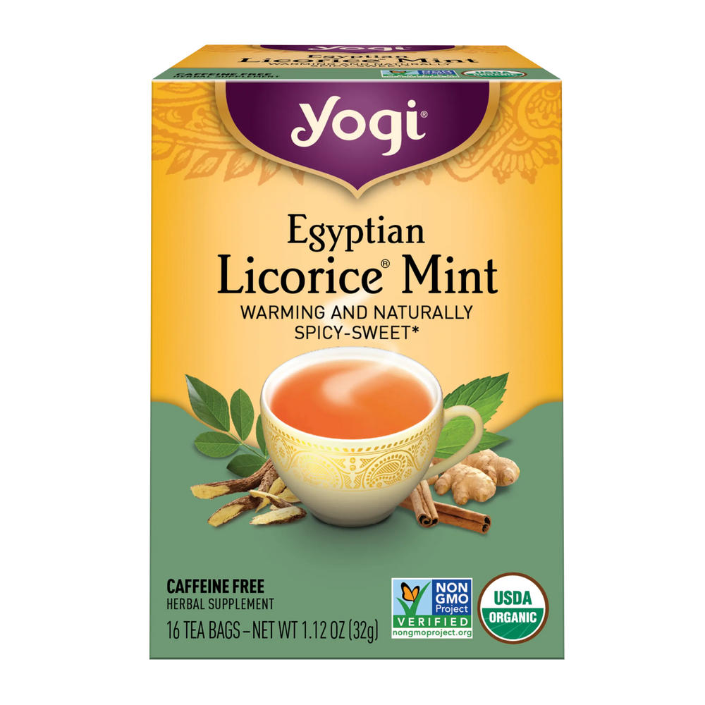 Yogi Herbal Tea Bags Egyptian Licorice Mint 16pk