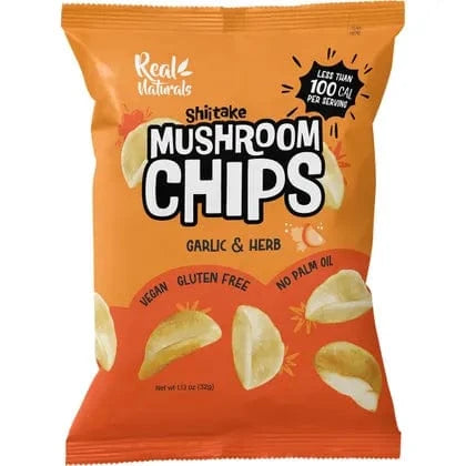 Real Naturals Snack Foods Real Naturals Shiitake Mushroom Chips Garlic & Herbs 12 x 32g
